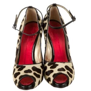Chic Leopard Print Peep Toe Heels